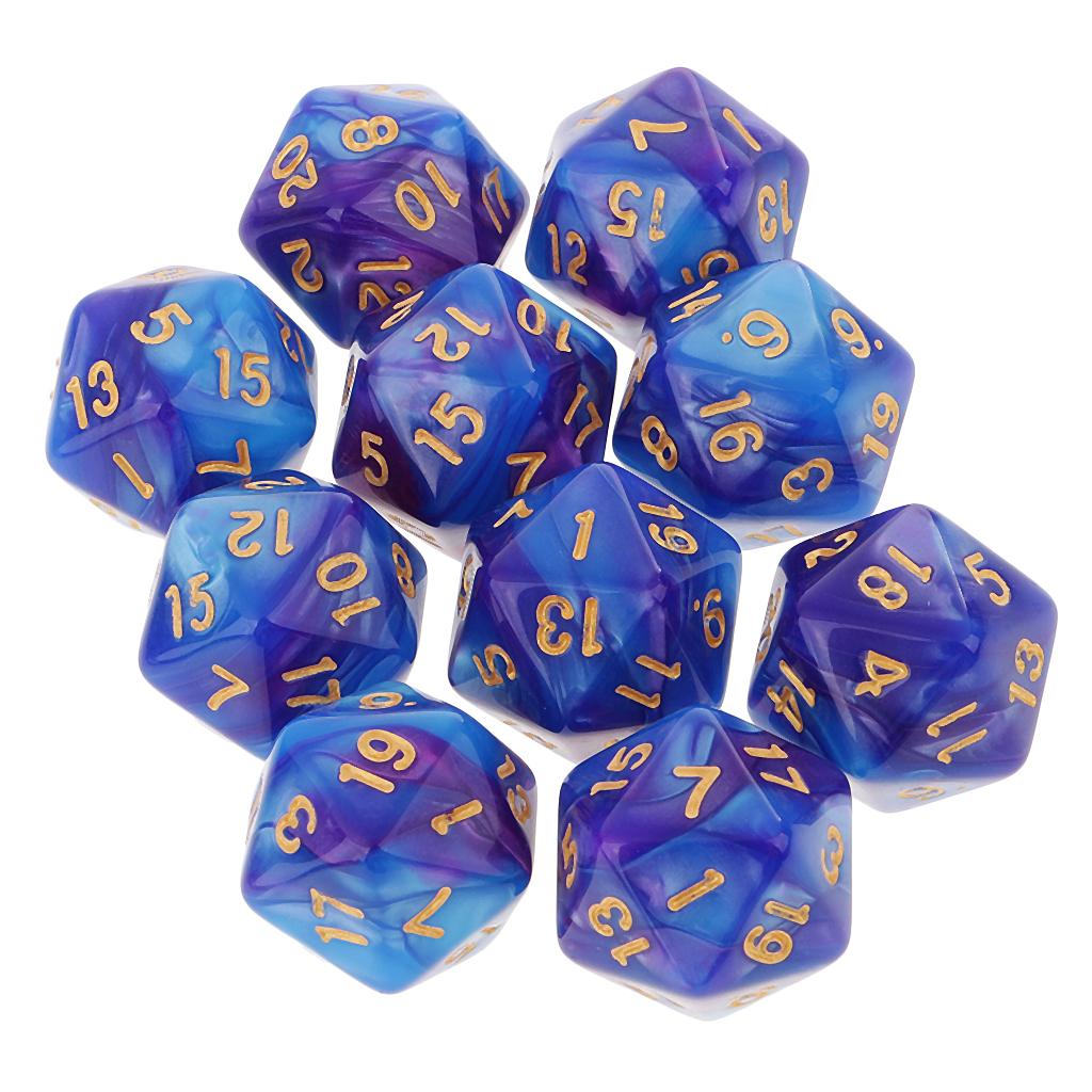 10 pçs dados poliédricos de 20 - Board Game Live avaliação e preço