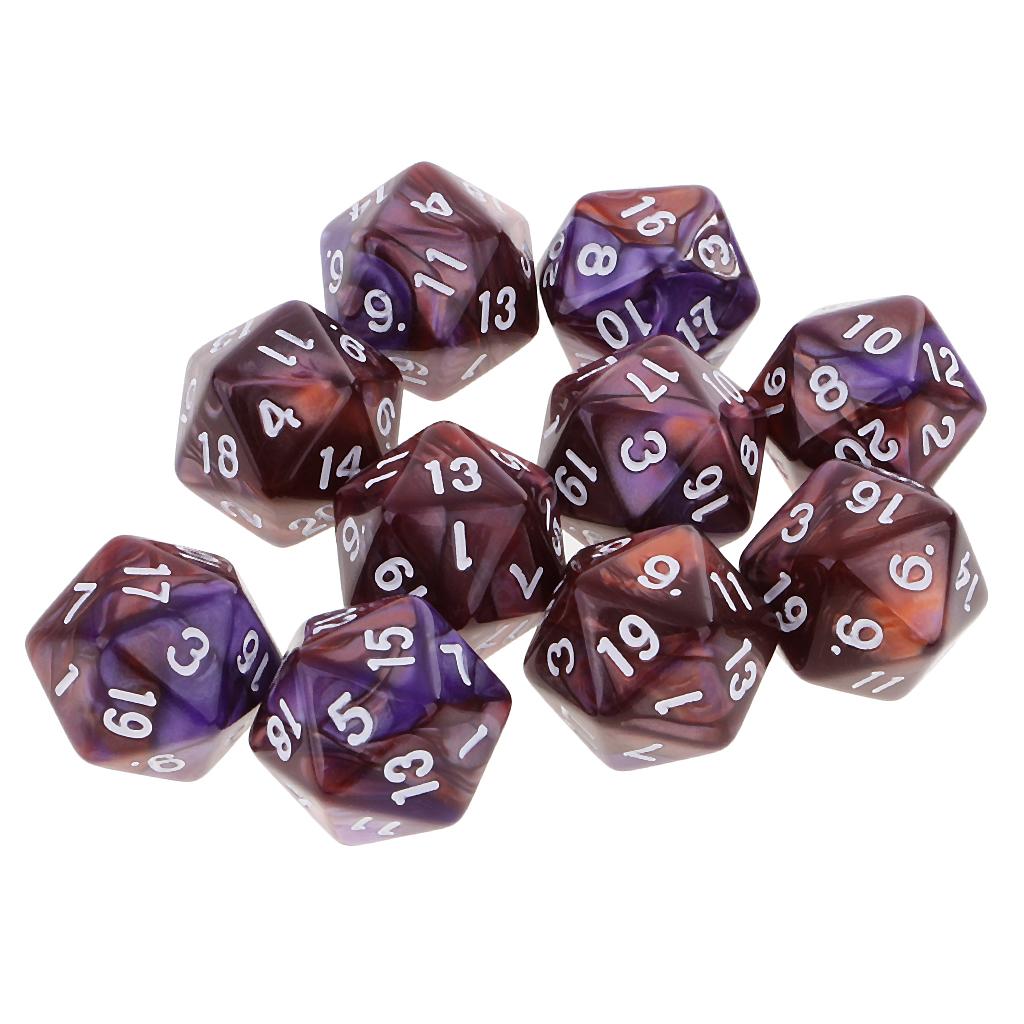 10 pçs dados poliédricos de 20 - Board Game Live avaliação e preço