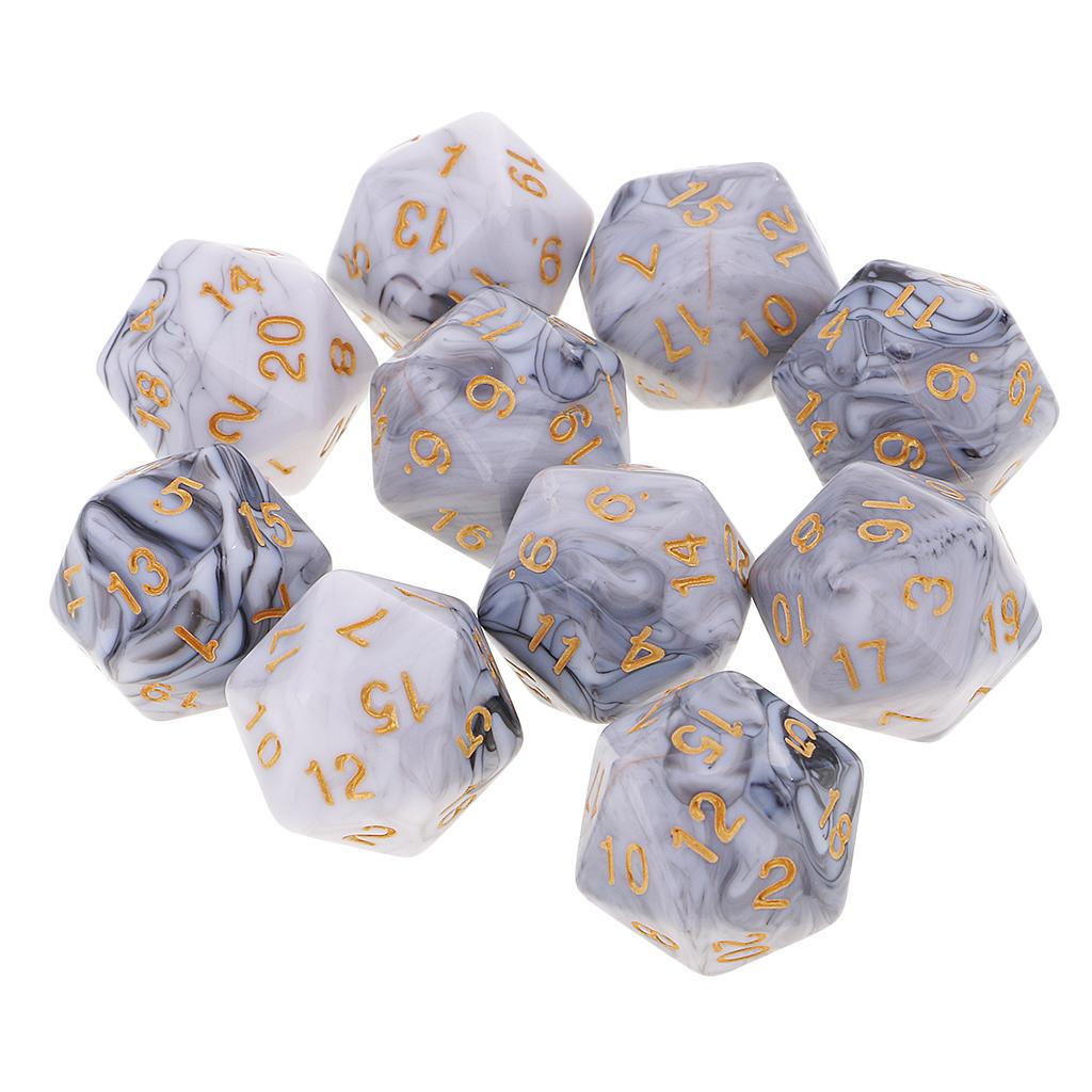 10 pçs dados poliédricos de 20 - Board Game Live avaliação e preço